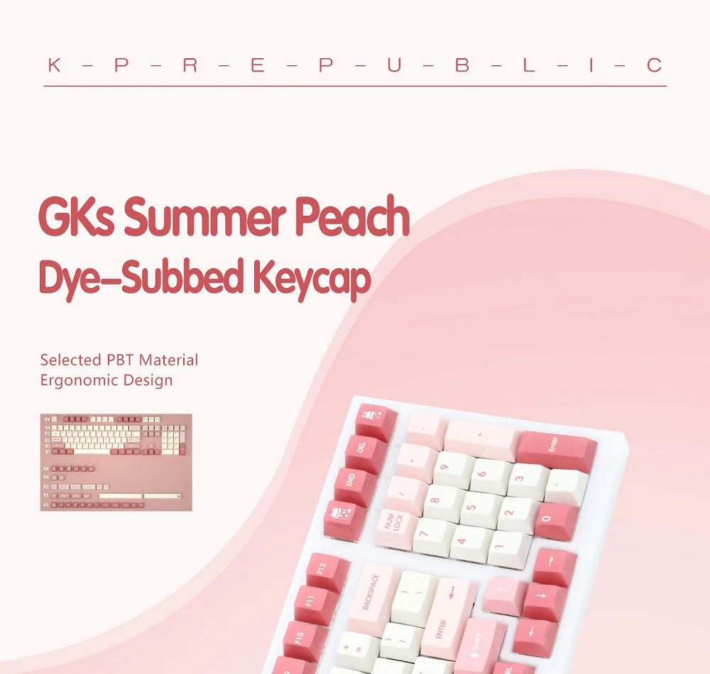 Dye Sub, PBT grosso para teclado, 87