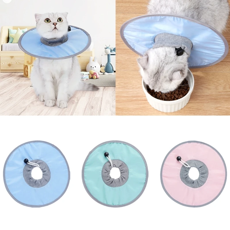 

Adjustable Cat Recovery Collar Soft Waterproof Cone for Cats Wound Healing After Cone for Small Dogs