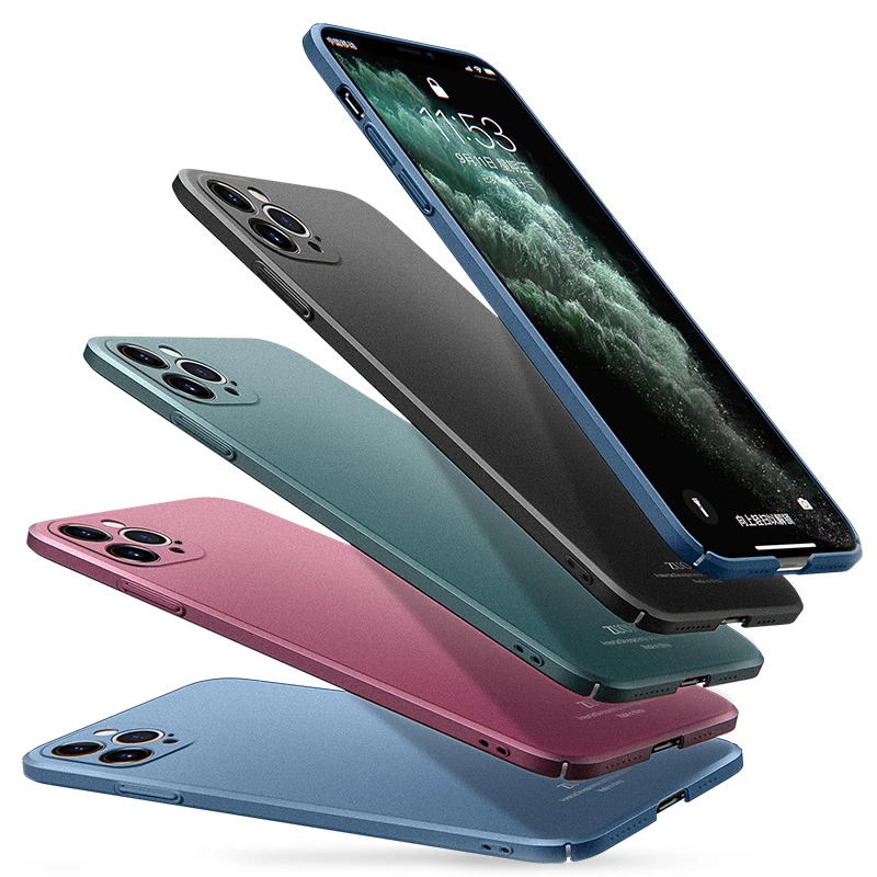 Sleek Sandstone Matte Shockproof Phone Case – Ultra Thin Durable Hard Cover