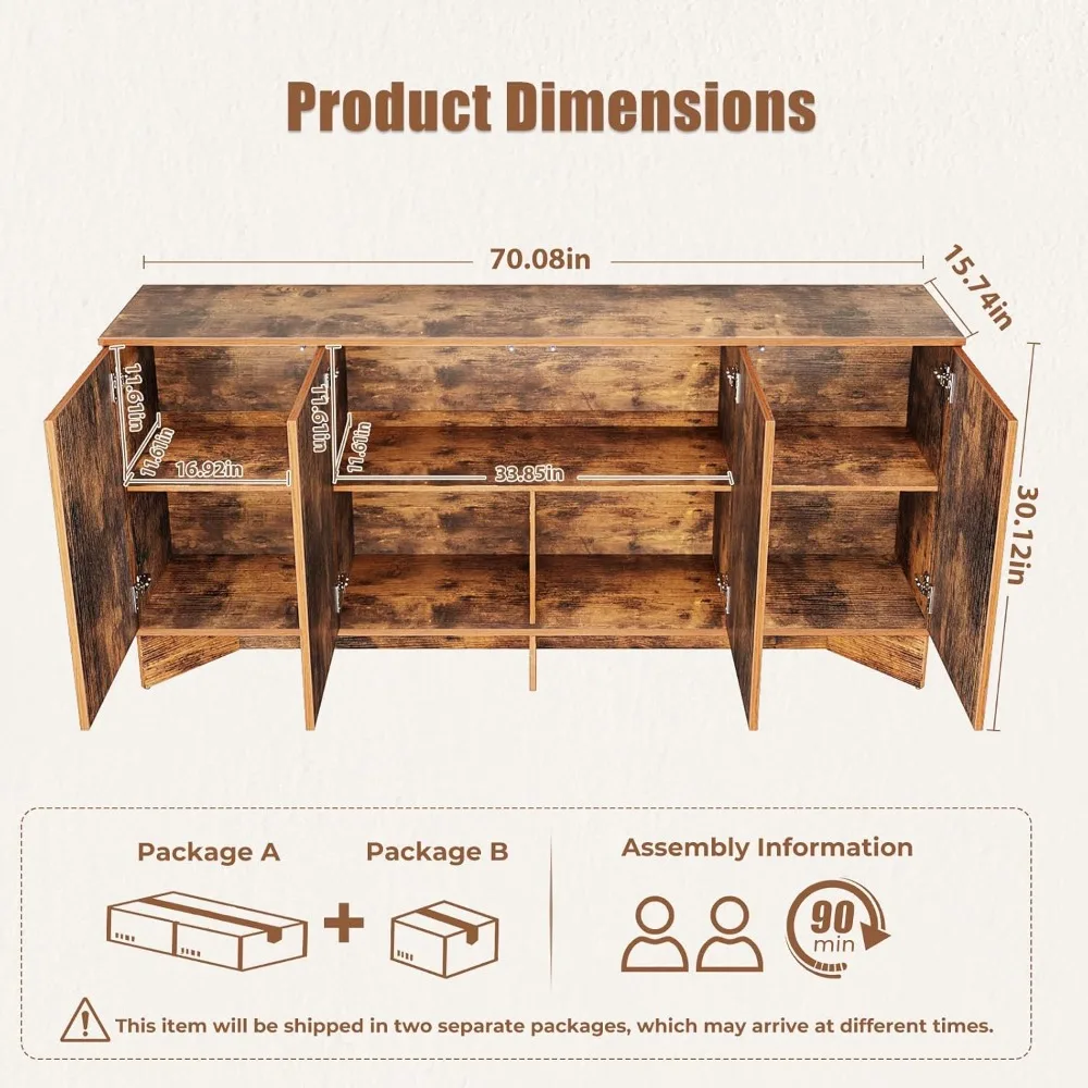 Modern Boho Rattan Sideboard 3