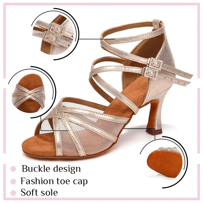 Latin Dance Shoes for Women Girls 7.5CM Heel dance shoes