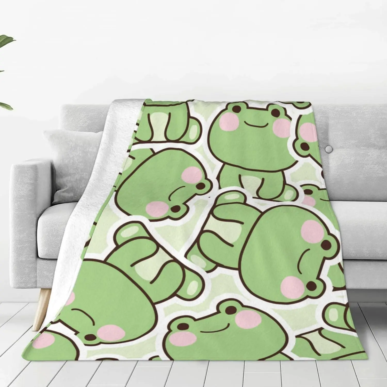 

Cute Sitting Frog Blanket Blankets in All Seasons Super Soft Plush Blanket for Winter Bedding Sofa