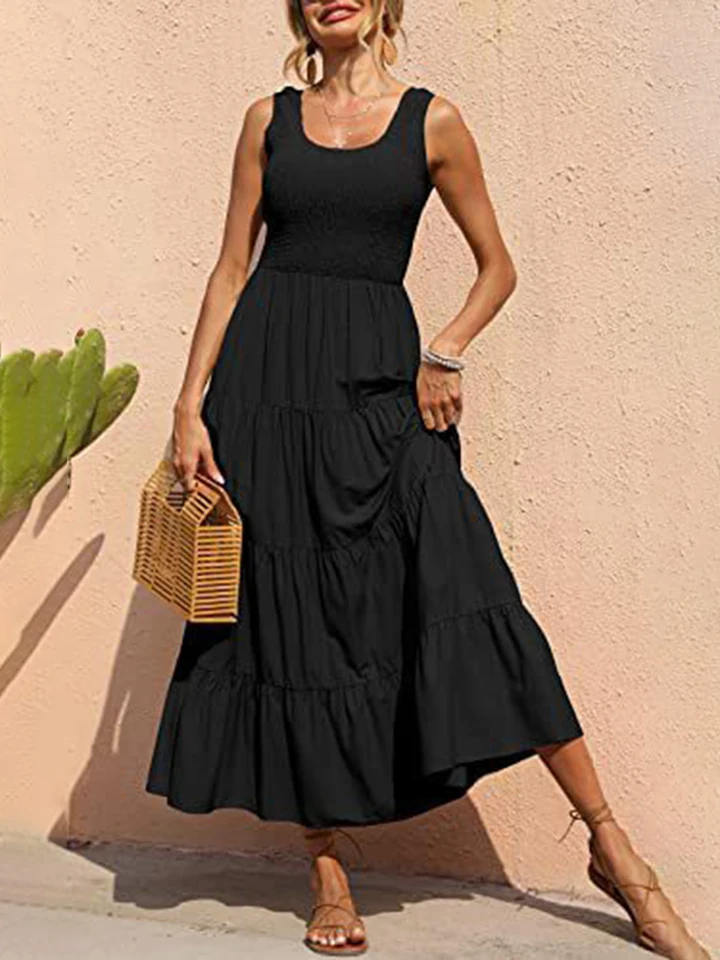 Vestido Verão ZESICA - Sem Mangas Costas Nuas