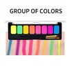 8-Color Water-Soluble Fluorescent Body Paints Halloween Dark Night Glow Paintbrush DIY Quick Dry Camouflage Paste Eyeline Makeup 2