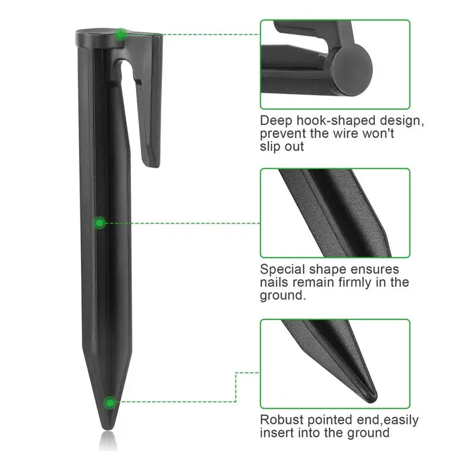 Kerti Fűnyíró Peg Föld Köröm Javítása Stabilitás Bio-Lebontható Kábelkert Kert Határvonal Spike - Image 5