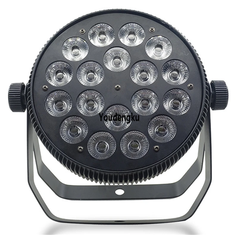 6 шт. Новый parcan 18*15 Вт rgbwa 5 в 1 dmx flat led par 64 can Led Mini stage Flat светильник | Освещение