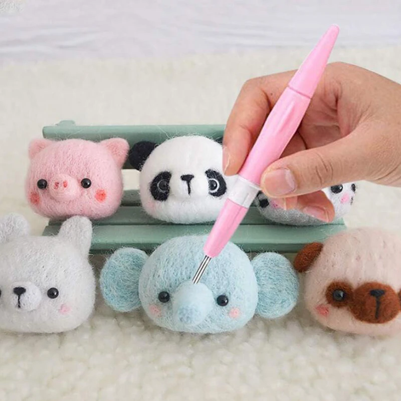 Needle Felt Needle Felt Poke Needle Felt Tool Mini Needle Felt Handle DIY Material Tool Embroidery - 6