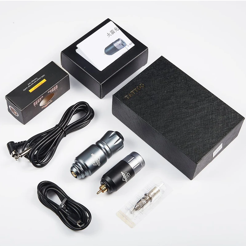 Tattoo Machine Set Wireless Tattoo Power Supply Rotary Pen Kit Japan Motor RCA Interface Mini
