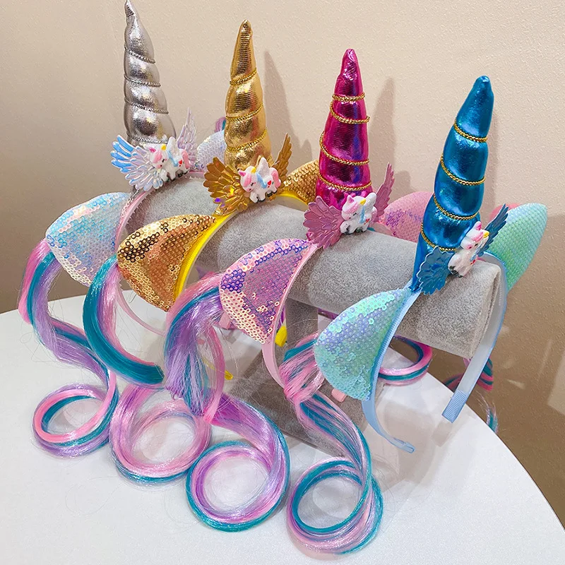 1pc, Sparkling Cute Headband For Birthday Parties And Festivals-Glitter Hair Accessory