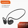 Toocki Air Conduction Earhook Wearing Headphones Bluetooth 5.3 Earphones with Mic Gaming Sports Hi-Fi Stereo Headset for Phones 1