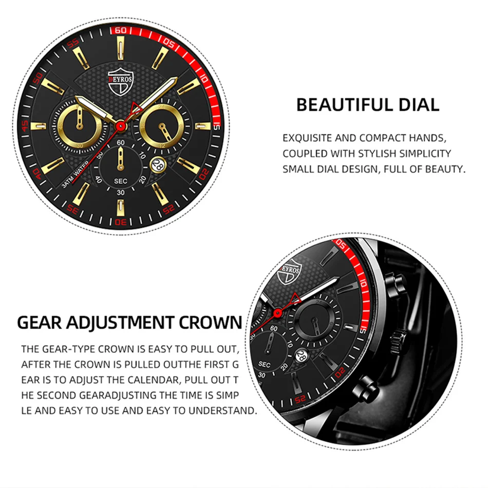 2022 Luxury Fashion Mens Sports Watches for Men Business Stainless Steel Quartz Watch Man Casual Luminous Clock reloj hombre
