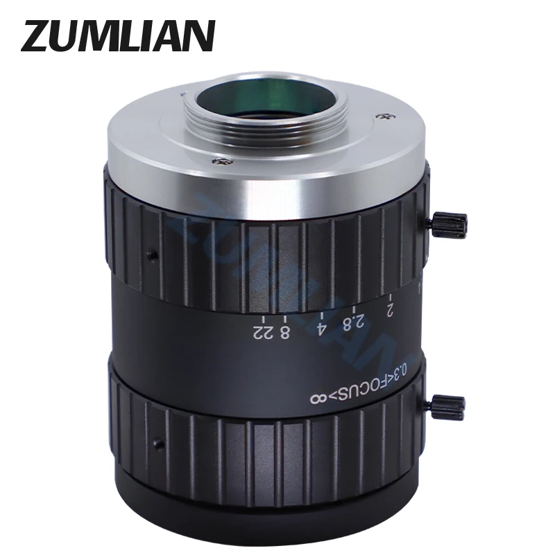 ZUMLIAN 2/3 인치 SWIR 렌즈 단파 근적외선 렌즈 750-1700nm 700-1700nm 8.5mm 12.5mm 16mm 25mm 35mm 50mm 카메라 용 렌즈