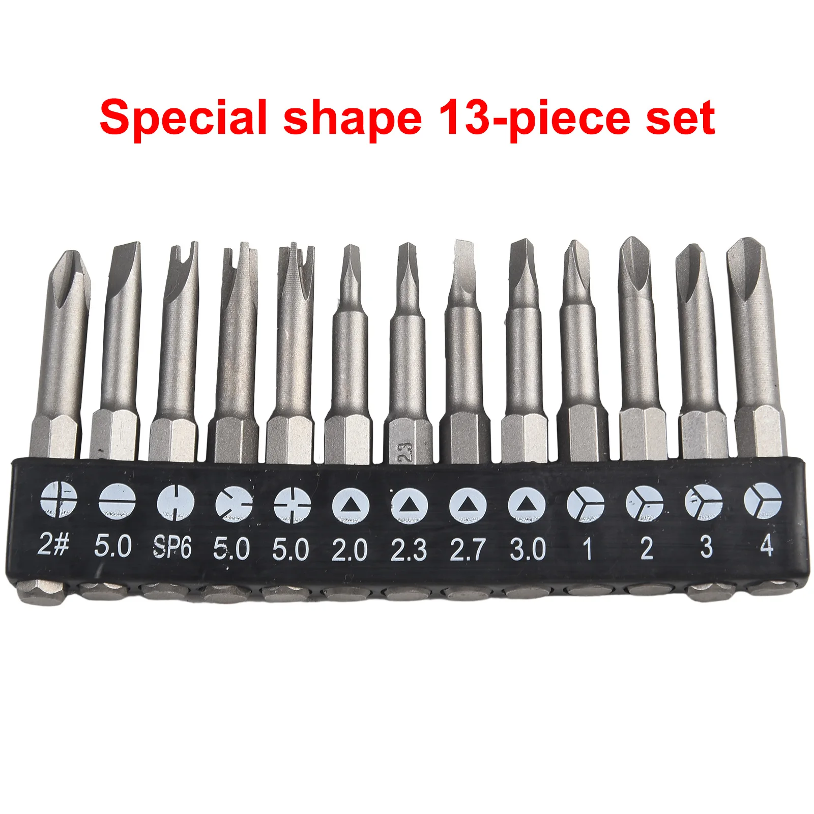 

13PCS Special-shaped Screwdriver Bits Slotted Cross Triangle Batch Head U-Shaped Y-Type Three Points Screwdrivers Bit 50mm