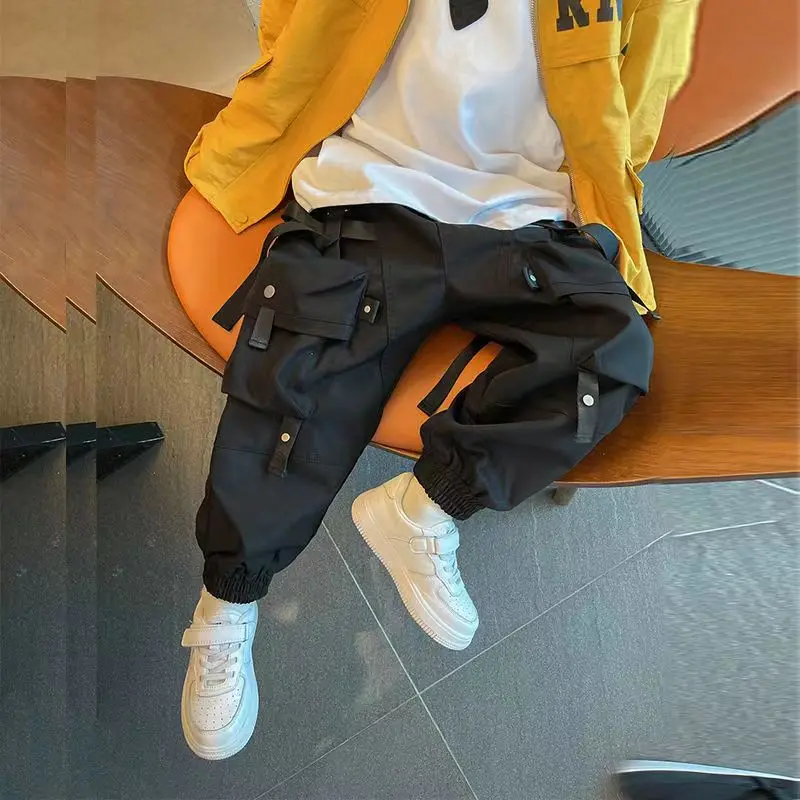 Children's Autumn Boys Pants Korean Version Handsome Overalls 3 5 7 9Y kids pants