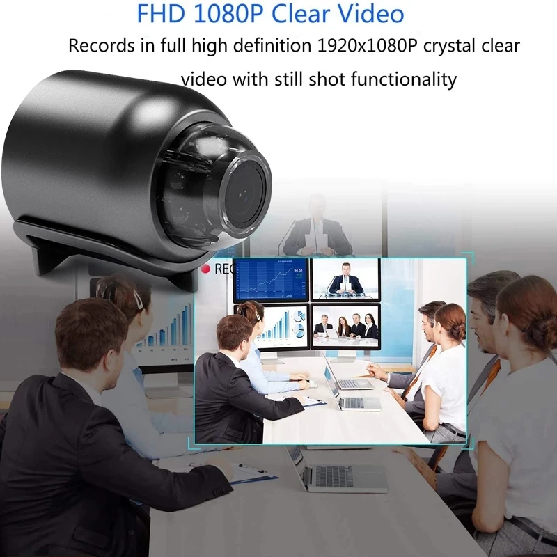 Generic - Mini caméra sans fil 1080P, petite caméra espion avec  enregistrement audio et vidéo Micro caméra de surveillance pour diffusion  en direct/vision nocturne/activé par mouvement - Webcam - Rue du Commerce