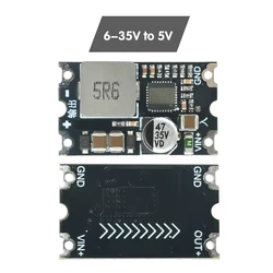 Compact DC - DC Buck Power Converter Module, 8A Output, Adjustable Voltage Step - Down (5V)