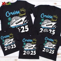 Family Vacation Shirt Matching Outfits Cruise Squad Shirt 2025 New Year Party Ouftif Customized name Family Look Holidays Shirts 1