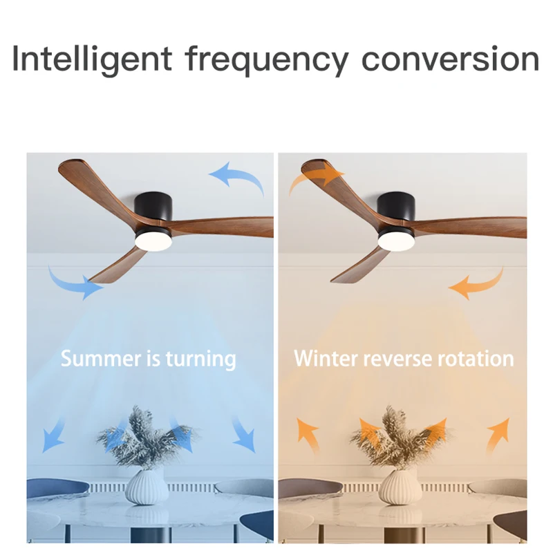 36 42 52 56 Inch Ceiling Fan LED Ceiling Fan Lights LED Fan Light 3 Speed Adjustable Remote Control for Bedroom Living Room