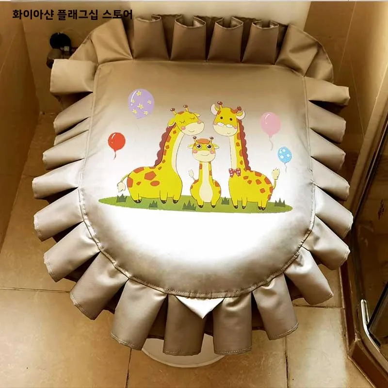 물탱크 변기 커버 방수 목욕 보호 커버 시트 패드 3종 세트 변기 시트 커버 아우터 재킷 스타일