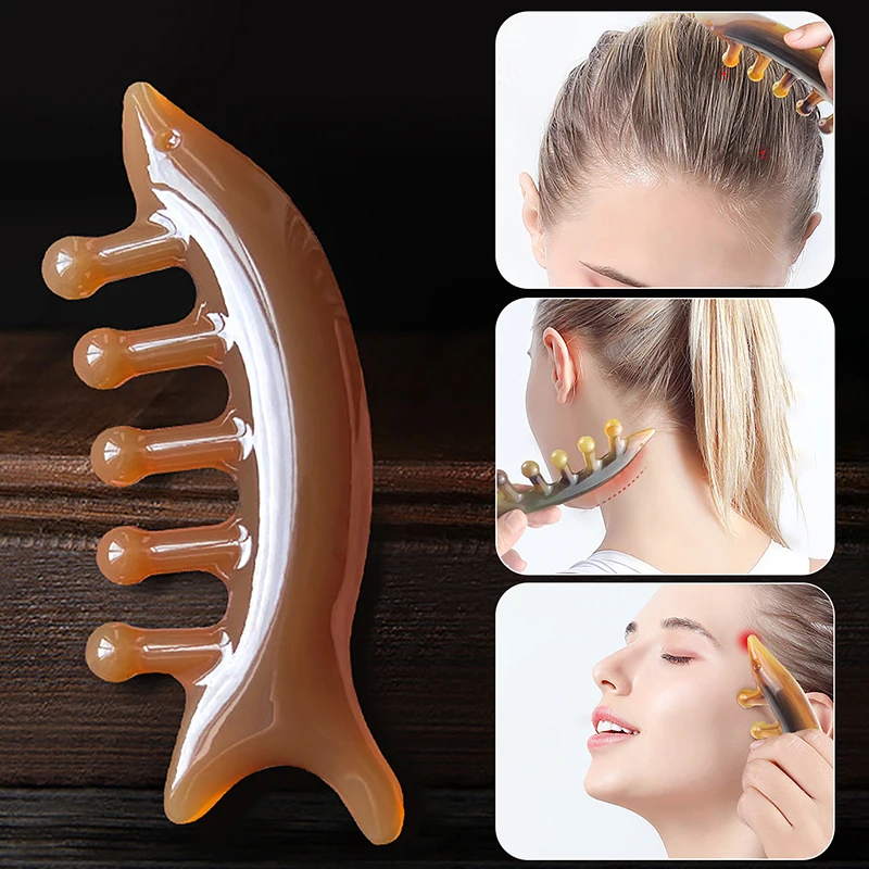 

Shark Shaped Wooden Massage Wide Tooth Comb For Head Scalp Facial Natural Sandalwood Massager Acupressure Tools