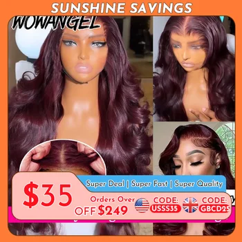Pre Everything 13x6 HD Lace Front Wig 99J Burgundy Glueless Pre Cut Lace Body Wave Wigs Human Hair Wigs Brazilian Hair For Women 1