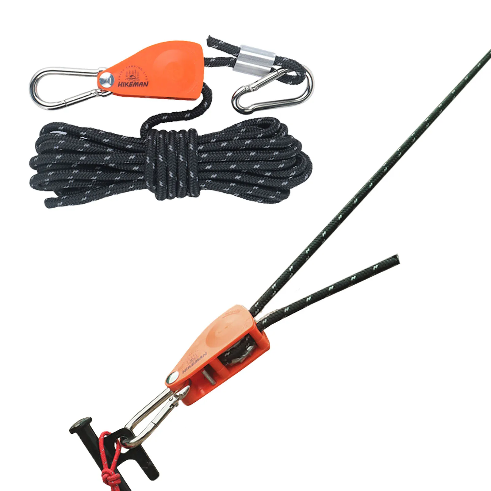 LuminousCampingRopeOutdoorCampingRopeGuyLineWithAdjuster