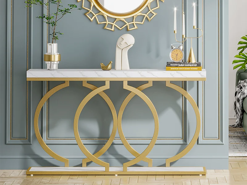 gold sofa table