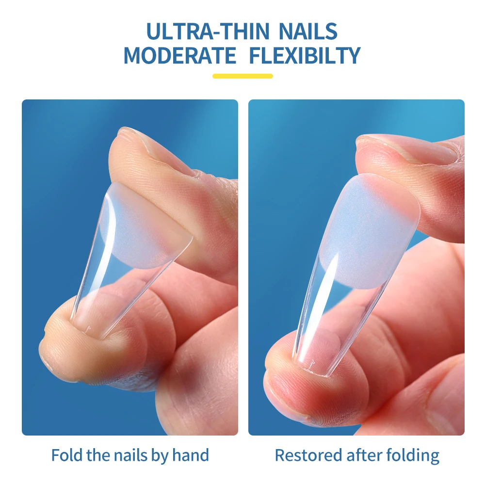 Press on Nails Coffin Nail Tips Full Cover Fake Nail Artificial Half-matte Long Ballerina False Tips 120pcs/Bag