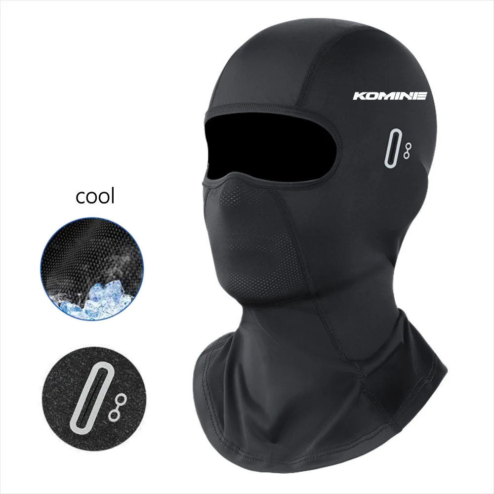 KOMINE CoolMax 여름용 오토바이 발라클라바 ? 통기성 풀페이스 마스크, 라이딩용 속건 헬멧 라이너