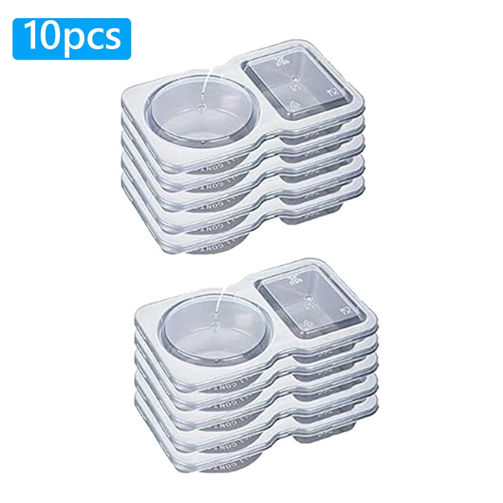Disposable Seasoning Container Leak Proof Transparent Condiment Container Sealed Plastic Portion Cup for Outdoor Picnic Travel