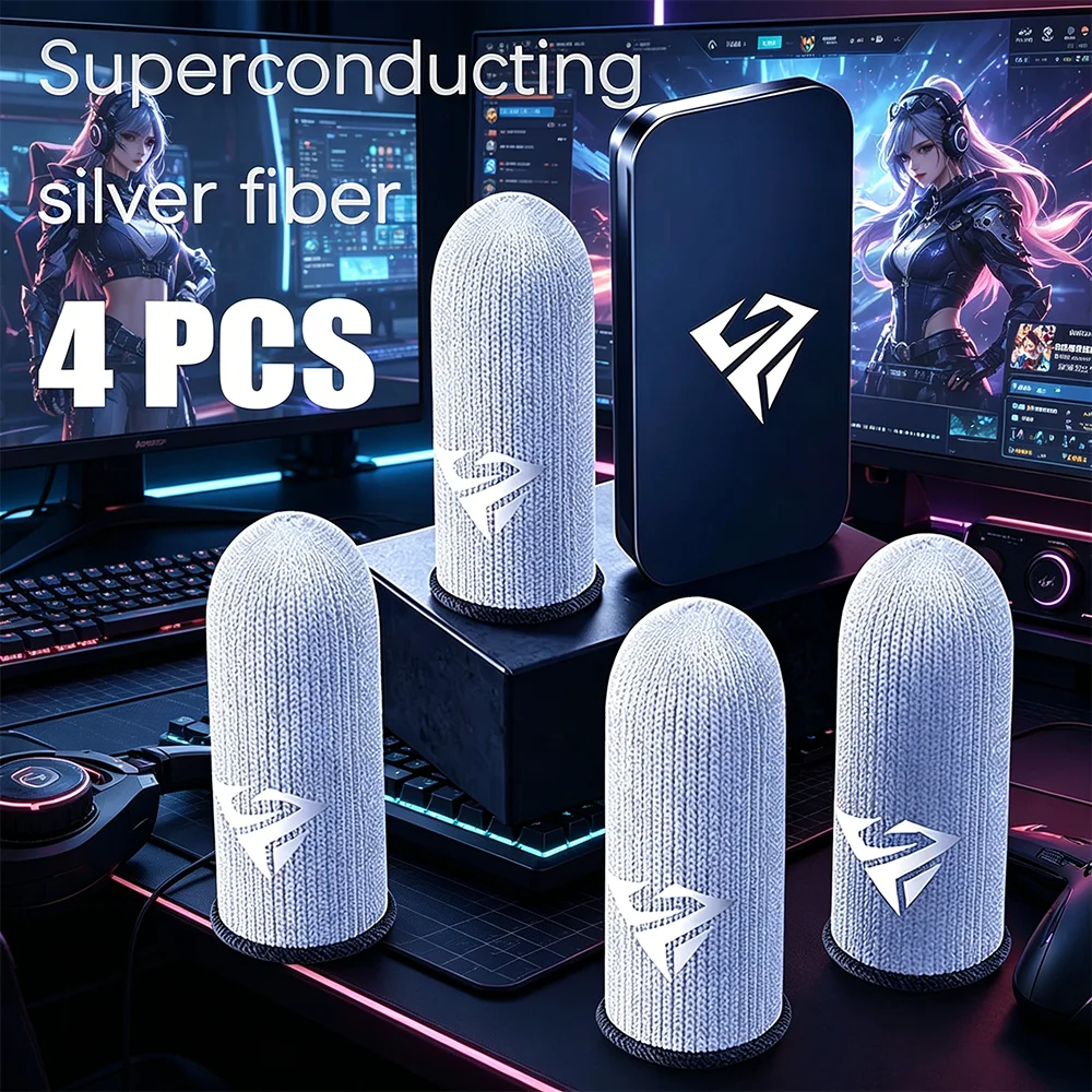 Elite Gamer Finger Sleeves - Sweatproof, Breathable, Anti-Slip Silver Fiber Touch Covers