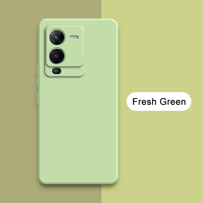 Premium Liquid Silicone Shockproof Phone Case - Luxury Square Design with 360° Protection and Soft Camera Guard
