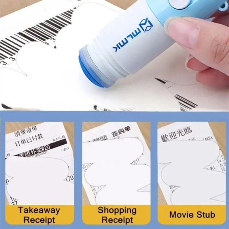 Thermal Paper Easer Mail Opener 2 in 1 Correction Fluid Knife Anti Peep Identity Information Privacy Protector Eraser