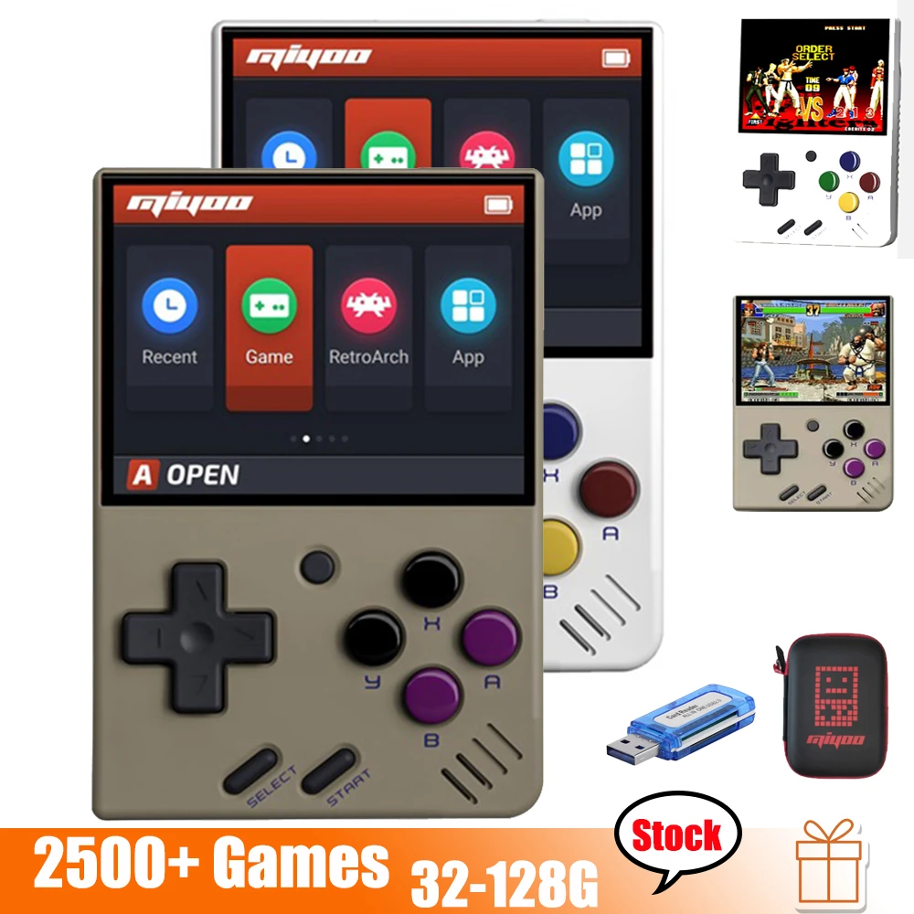 Miyoo Mini Pocket Video Game Consoles Retro Protable Player Built-In 2500+ Games with Tetris 2.8 Inch IPS Screen Gift for Kid