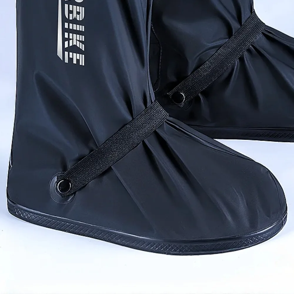 High Tube Rain Shoe Covers Waterproof Reusable Rainproof  Shoes Motorcycle Rain Boots Reflective  Anti Slip And Wear-Resistant