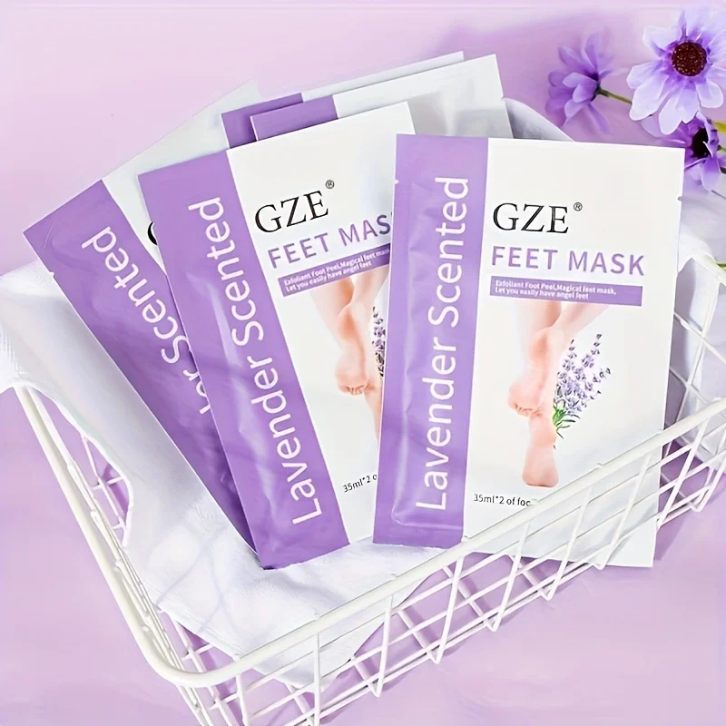Foot Peel Mask GZE Foot Peel Mask Skin Exfoliating Foot Masks for Dry Rough Cracked Feet Heels Callus Dead Skin Remover Feet Peeling Mask