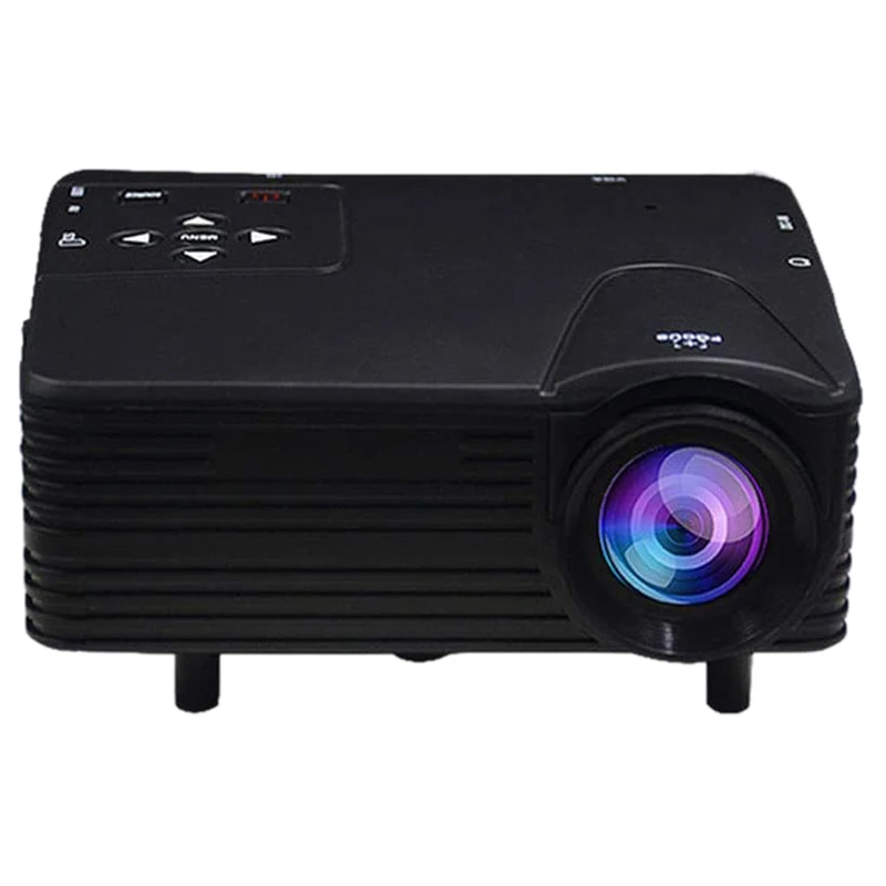 

Mini Portable 1080P Projector Home HD Cinema Projector For Iphone Android Switch Game Console Black US Plug