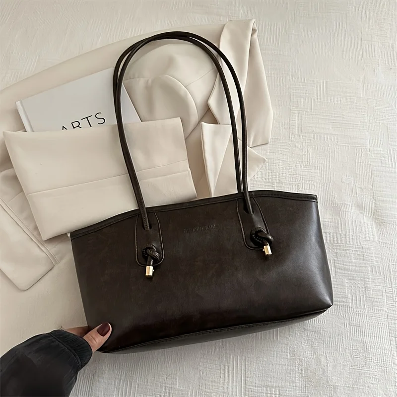 Ladies Large Capacity Crescent Bag Black, White, Brown, Coffee Convertible Shoulder Tote Bag Spacious Work, Travel, Everyday Use