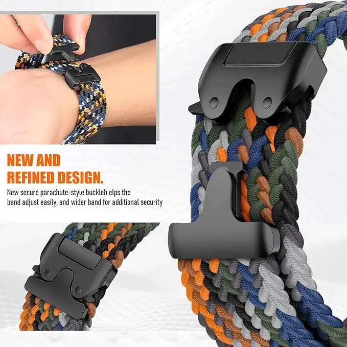 Braided Loop Parachute Buckle Watch Band