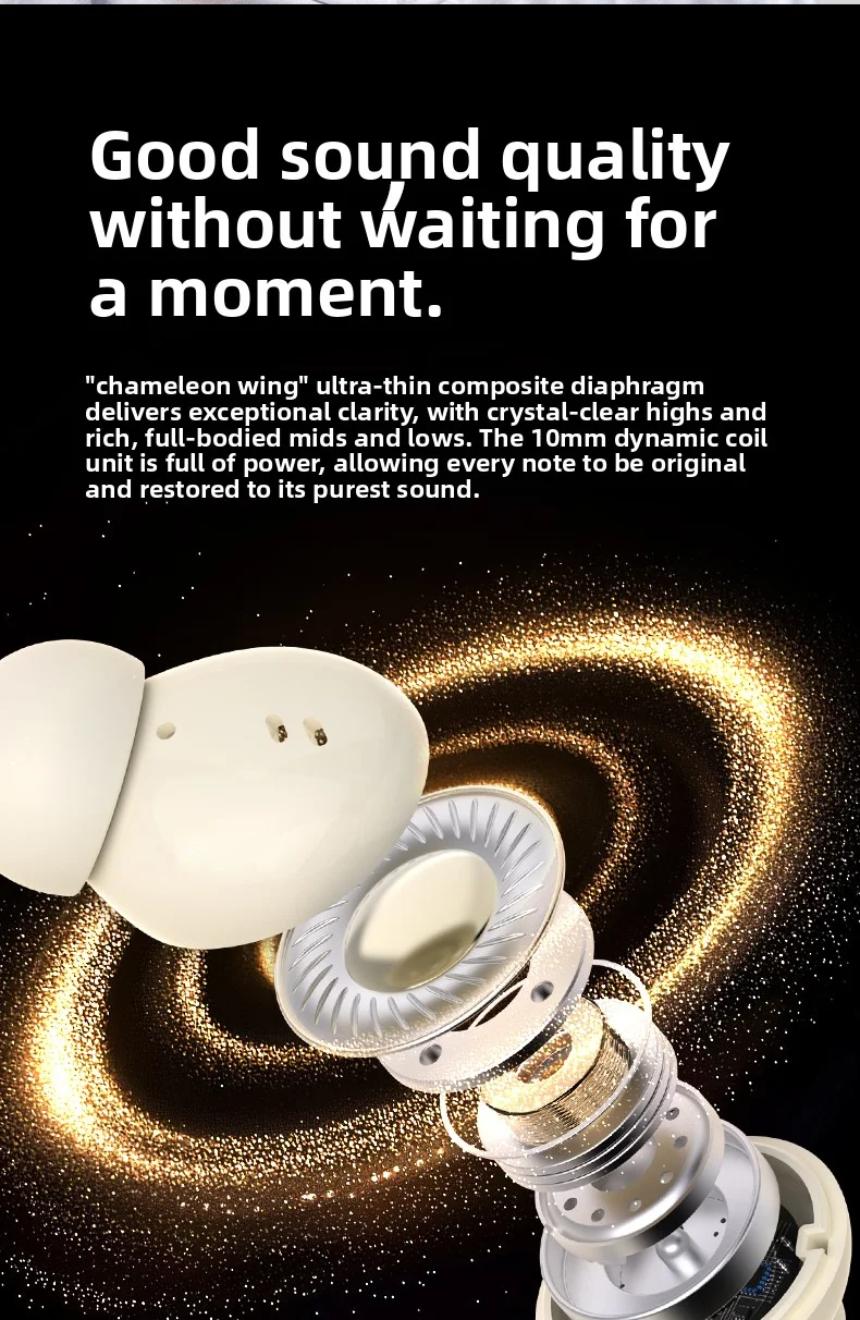 Bluetooth Earphones Comfortable Long-Wearing Earbuds New 2025 Model Pain-Free De