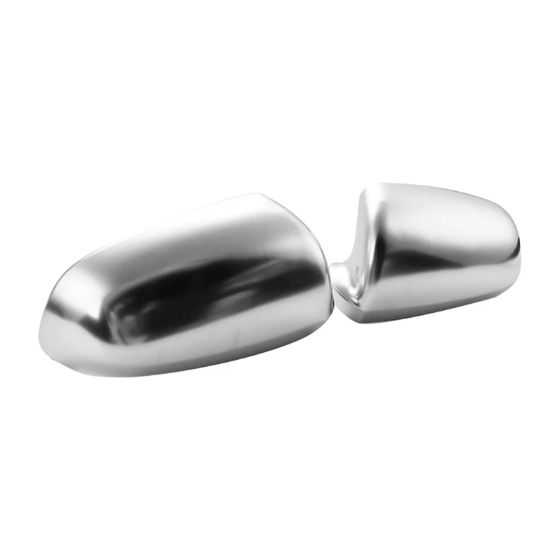 

2PCS Car Wing Mirror Caps Matt Chrome Mirror Cover Rearview Side Mirror Cap Replacement Accessories For A4 S4 B6 B7 A6 C6