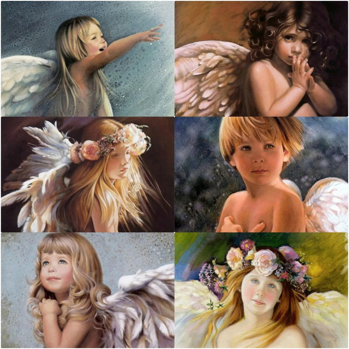 

Diamond Painting 5d, Full Circle/square DIY, Religious Cross Stitch Diamond Embroidery, Angel Wings Picture Wall Decoration