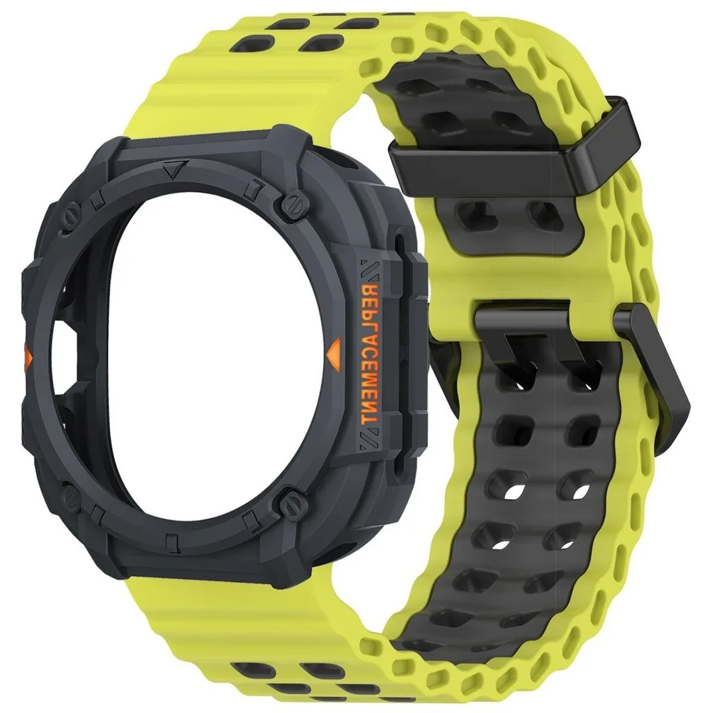 Premium Silicone Sport Band & Protective Case for 47mm Smartwatch - Durable Strap & Bracelet Cover