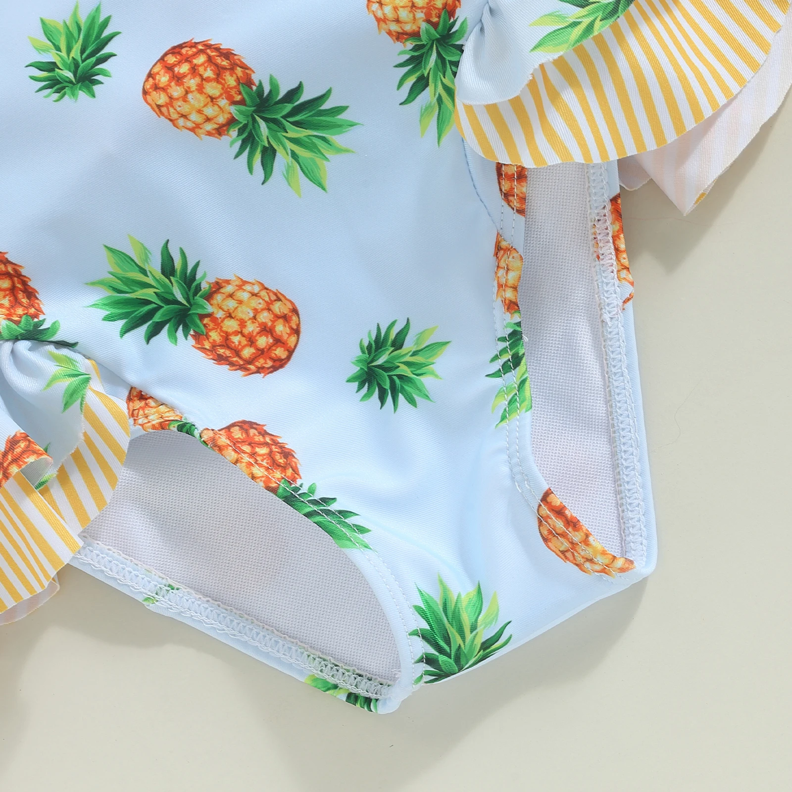 Girls’ Princess Bowknot Swimsuit – Sleeveless Backless Toddler Bikini with Fruit Print for Summer Beachwear Swimwear