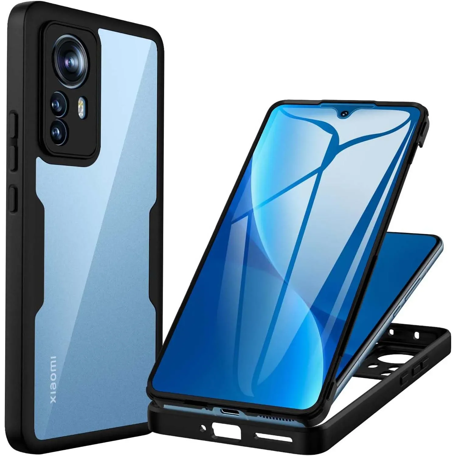 360 Full Shockproof Silicone Case For Xiaomi 13T 12T 11T 11 12 Lite 13 Pro Poco X5 F5 X4 X3 F3 M3 C55 Pro Transparent Cover