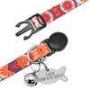 Cute Print Personalized Cat Collar Quick Release Custom Kitten Collars with Bell Engraved Pet Cats Necklace Accessories for Cat 5