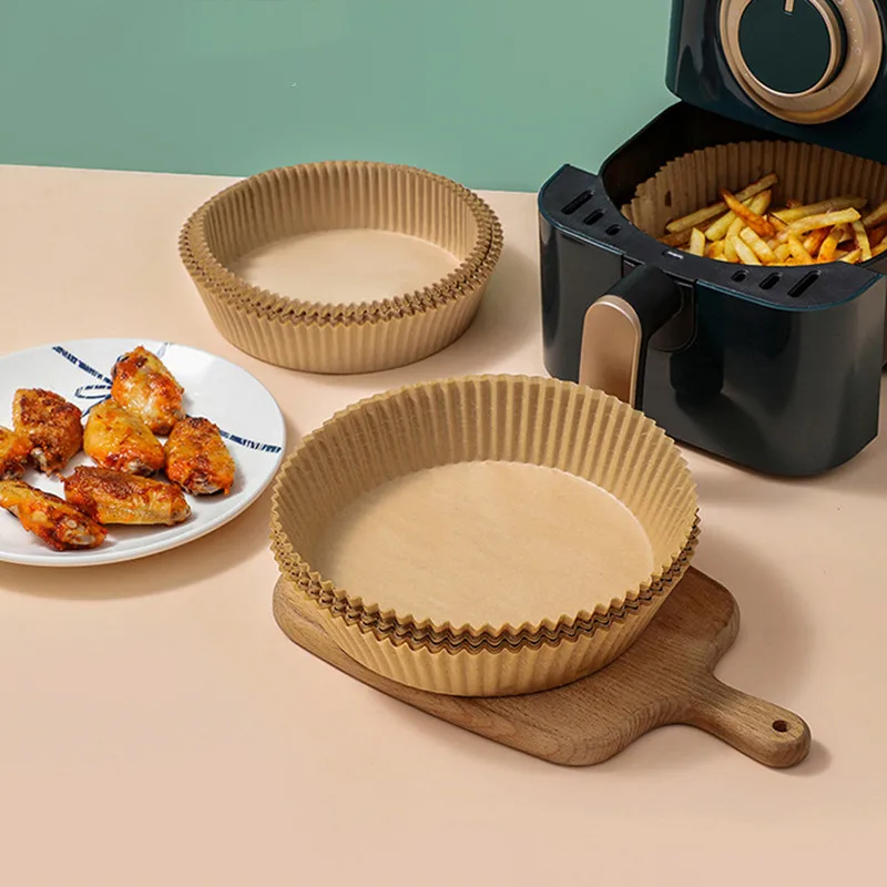 50pcs Air Fryer Disposable Parchment Paper Liner Oilproof Paper Tray