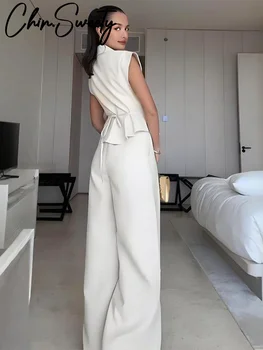 Women Sleeveless Suit Set 1