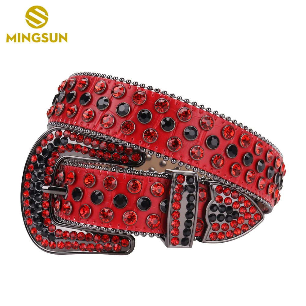 Western Rhinestone Belts for Women Luxury Designer Cowboy Belt Fashion Fashion Cowgirl Studded Belt Men Cinturon Con Diamantes