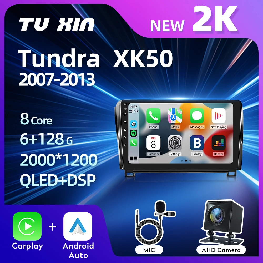 

Carplay Android автомобильный мультимедийный плеер для Toyota Tundra XK50 2007 - 2013 для Sequoia XK60 2008 - 2017 автомобильное радио GPS Wifi